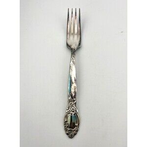 Vtg ONEIDA Silversmiths Silverplate DINNER FORK Rose Floral Ballad Country Lane